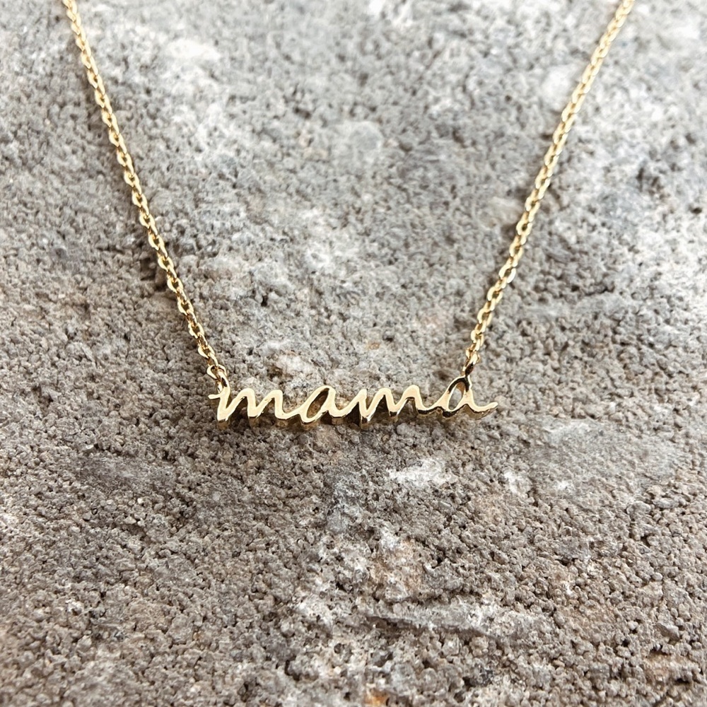 Mother’s Day Gift Dainty Gold Mama Necklace - Picture 5 of 5